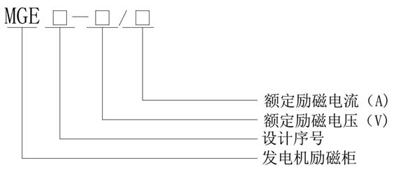 MGE系列發(fā)電機(jī)數(shù)字式勵(lì)磁柜型號(hào)含義