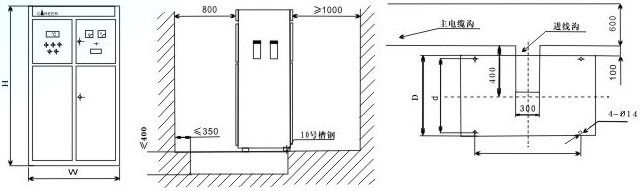  MMRS系列高壓磁控電抗軟起動(dòng)柜安裝基礎(chǔ)圖