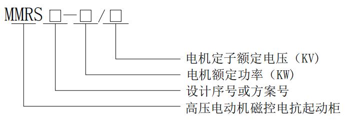  MMRS系列高壓磁控電抗軟起動(dòng)柜型號(hào)說明